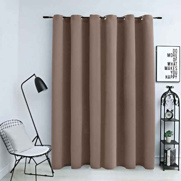 vidaXL Verdunkelungsvorhang mit Metallösen Taupe 290 x 245 cm, 134437