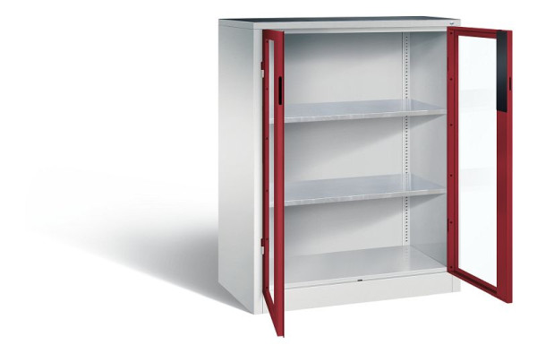C+P Werkzeugschrank Acurado, H1200xB930xT500mm, Farbe: Lichtgrau / Rubinrot, Muldengriff, 8521-0552 S10013