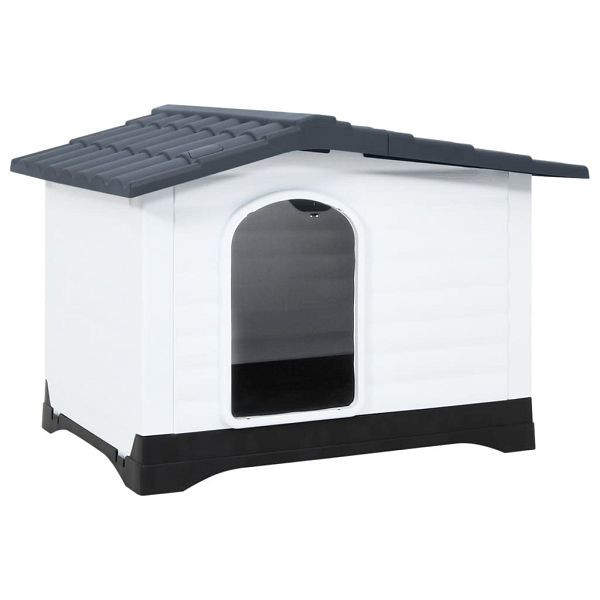 vidaXL Hundehütte Grau 90,5x68x66 cm Polypropylen, 152230