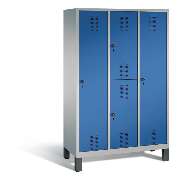 C+P Kombi-Spind Evolo, H1850xB1200xT500mm, Farbe: Weißaluminium / Enzianblau, 48610-32 S10034