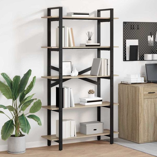 vidaXL Bücherregal Sonoma-Eiche 100 x 33,5 x 178 cm Holzwerkstoff, 883935