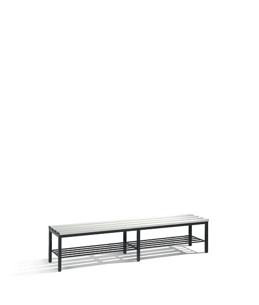 C+P Sitzbank Basic, H420xB1960xT350mm, mit Schuhrost, 8052-010 S10060