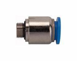 Riegler Gerade Steckverschraubung mit rundem Körper, Außengewinde zylindrisch mit O-Ring (NBR) und Innensechskant, 109160