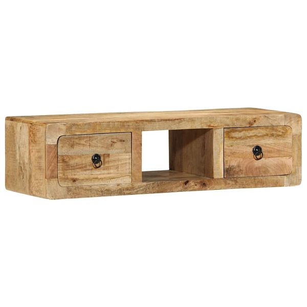 vidaXL TV-Wandschrank 100x32x25 cm Raues Massivholz Mango, 4104525
