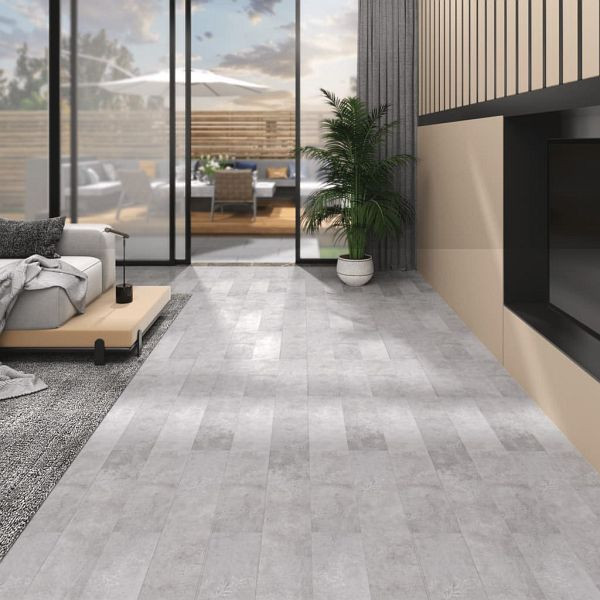 vidaXL PVC-Fliesen Nicht Selbstklebend 5,26 m² 2 mm Erdgrau, 146605