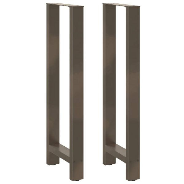 vidaXL Couchtischbeine Naturstahl 2 Stück 50x(110-111) cm Stahl, 4013355