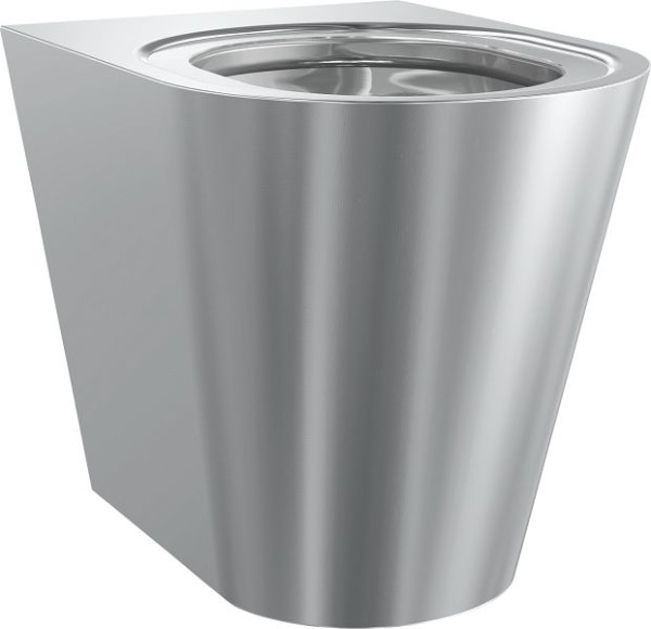 KWC T-WC, Edelstahl, Hinterwandmontage, 360x400x500 mm, ohne Sitz, Schürze bodenlang, 2000100729