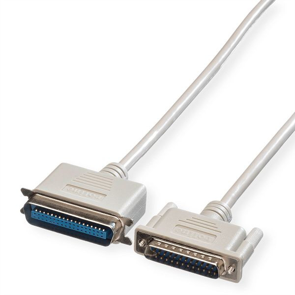 ROLINE Paralleldruckerkabel DB25 ST - Centronics 36 ST, grau, 6 m, 11.01.1060