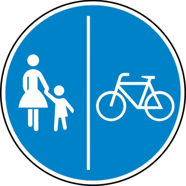 Stein HGS Getrennter Rad- und Gehweg, Radweg rechts Nr. 241-31, 420 mm, RA1, Flachform 2 mm, 241-31-111