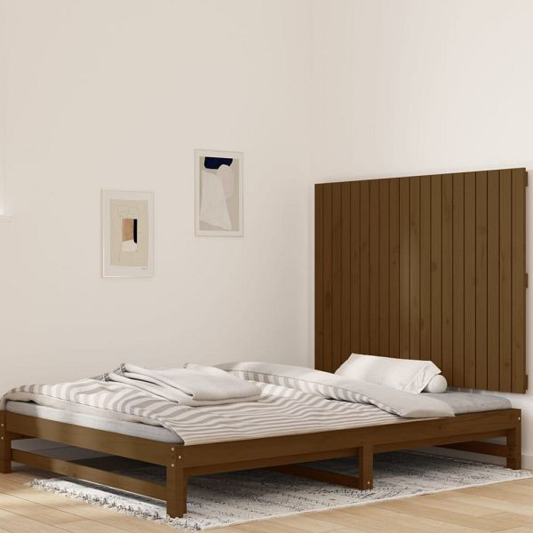 vidaXL Wand-Kopfteil Honigbraun 127,5x3x90 cm Massivholz Kiefer, 824891