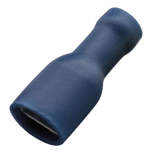 Haupa Flachsteckhülse blau Nylon-vollisoliert 1,5-2,5 mm²/4,8x0,8, VE: 100 Stück, 263417
