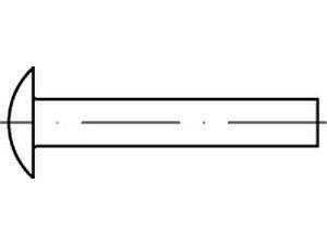 Flachrundniete DIN 674 Stahl 4 x 6 VE=S (1000 Stück)