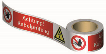 Lemp Klebeband "Achtung! Kabelprüfung", 660617