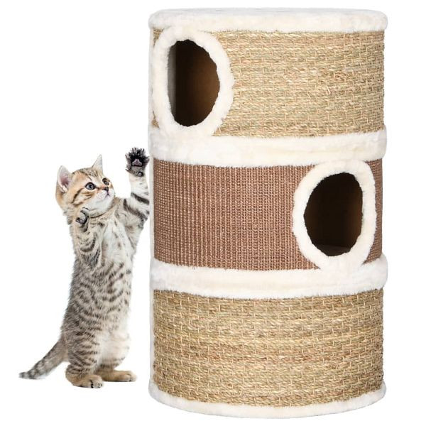 vidaXL Katzen-Kratztonne 60 cm Seegras, 170976