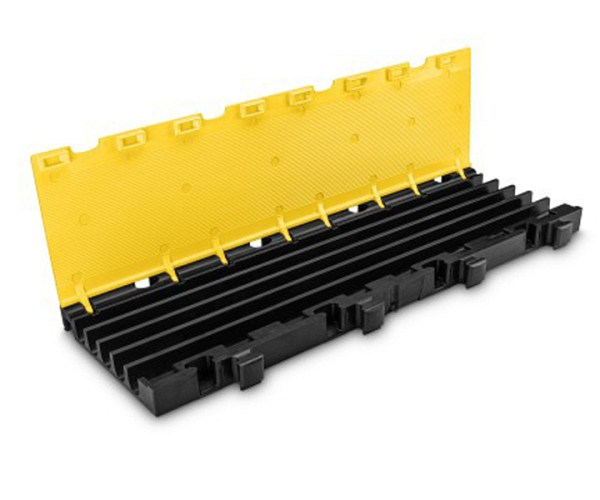 GIFAS Kabelbrücke MIDI 5 2D (Rollstuhlrampe), 5x Kanäle, 5t/400cm², Länge: 100cm, gelb, 300933