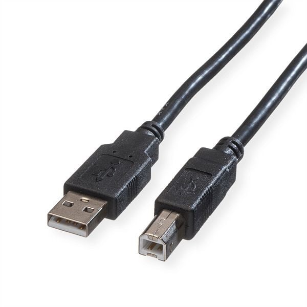 ROLINE USB 2.0 Kabel, Typ A-B, schwarz, 1,8 m, 11.02.8818
