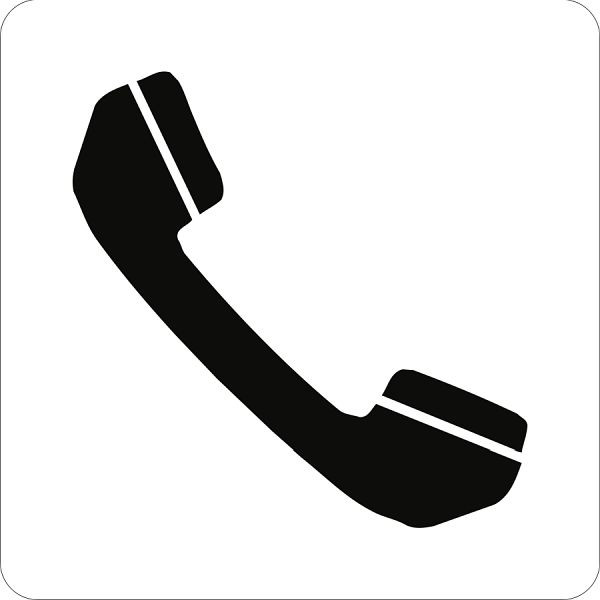 Moedel Piktogramm Telefon, Folie, 160x160 mm, 52182, 4060081003686