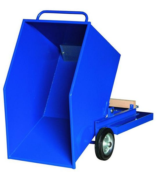 KLW Blechkastenwagen, mit komplett dichtgeschweißtem Kippbehälter, einschließlich Staplertaschen, Ablasshahn, Lochblechsieb und Arretierung, 8615-6050-270L