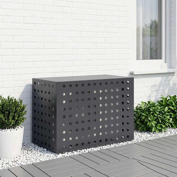 vidaXL Klimaanlagenabdeckung Anthrazit 100 x 50 x 70 cm Stahl, 8014131