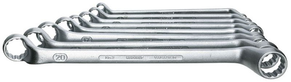 GEDORE Doppelringschlüssel-Satz tief gekröpft, 8-teilig, 6030580