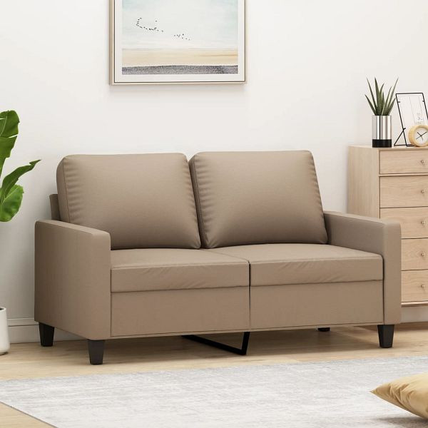 vidaXL 2-Sitzer-Sofa Cappuccino-Braun 120 cm Kunstleder, 359136