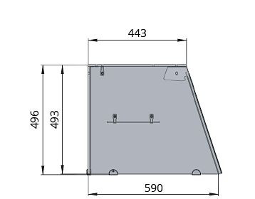 Skyrainbow Glasaufsatz hoch, Klarglas, gerade Ausführung für THSAI228, THSAI228-FG