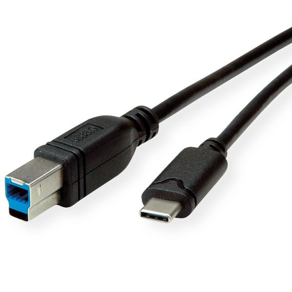 ROLINE USB 3.2 Gen 1 Kabel, C-B, ST/ST, schwarz, 3 m, 11.02.8881