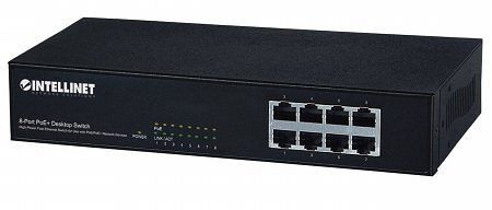 INTELLINET 8-Port Fast Ethernet PoE+ Switch, 560764