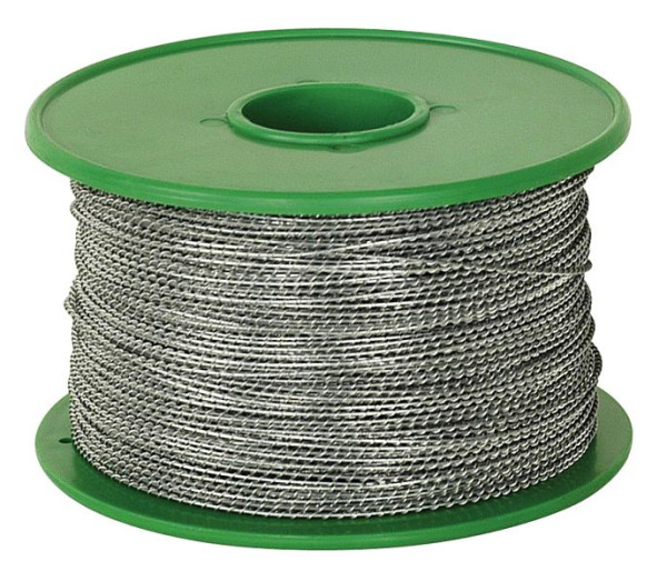 KUKKO Plombendraht, verzinkt, auf Spule, Länge: 200 m, Drahtstärke: 0,5 x 0,3 mm, 334-929