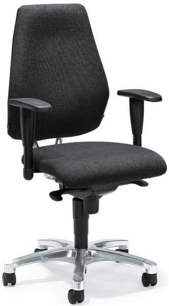 Deskin Bürodrehstuhl SITNESS 50 mit Armlehnen, Anthrazit, 470 x 480 x 1050 mm, 248987