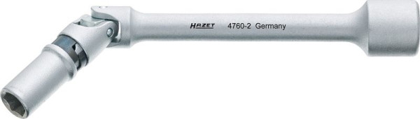 Hazet Glühkerzen Schlüssel, Vierkant hohl 10 mm (3/8 Zoll), Außen-Sechskant Profil, 8 mm, 5/16 ", 4760-2