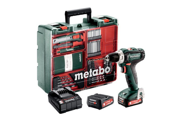 metabo Akku-Bohrschrauber PowerMaxx BS 12 Set Kunststoffkoffer, 601036870