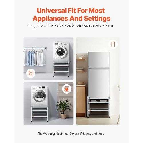 air up pods kaufen VEVOR Waschmaschinen-Untergestell 640x635x615mm 136kg Tragkraft Sockel mit  Ablage 4 verstellbare Füße Karbonstahl TZXYJDZDTPDTX7W6NV0 günstig  versandkostenfrei online kaufen: große Auswahl günstige Preise