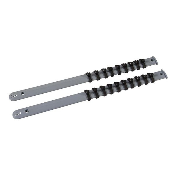 Silverline Wandleisten für Steckschlüsseleinsätze, Doppelpackung, 1/4-Zoll-Antrieb, 675314