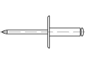 ART 88409 Blindniete Alu/Stahl verzinkt FLAKO K 16 4,8 x 20 VE=S (250 Stück)