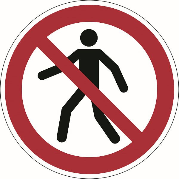 DURABLE Sicherheitskennzeichen "Für Fußgänger verboten", rot, 173203