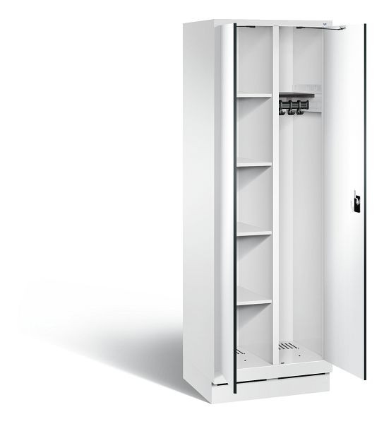 C+P Putzmittel-Spind Evolo, H1800xB610xT500mm, Farbe: Verkehrsweiß / Dekor Weiß, 48160-20 S10142