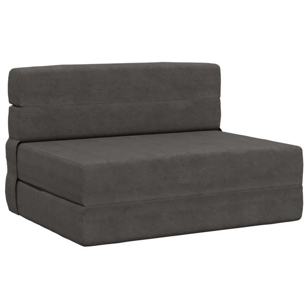vidaXL Klappsofa Bett Dunkelgrau 190 x 70 x 15 cm Cordstoff, 900098