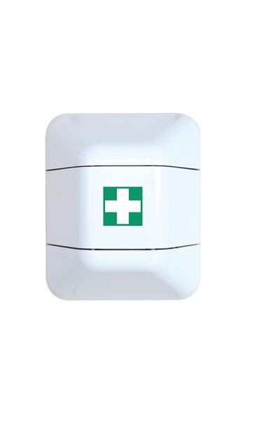 Eichner Designschrank für Feuerlöscher, Defi und Verbandskasten, Größe: 527 x 433 x 225 mm, weiß, 9127-01113