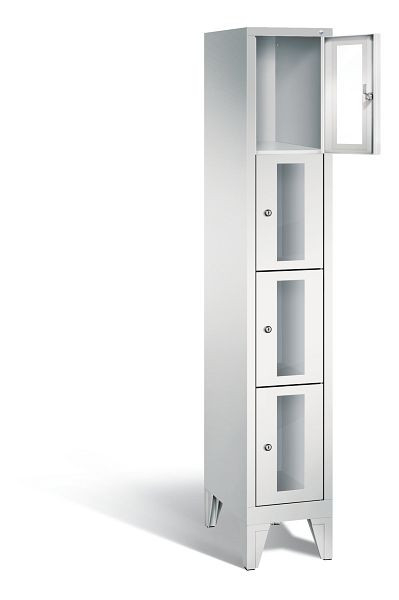 C+P Schließfachschrank Classic, H1850xB320xT500mm, Farbe: Lichtgrau, 8010A104 S10000