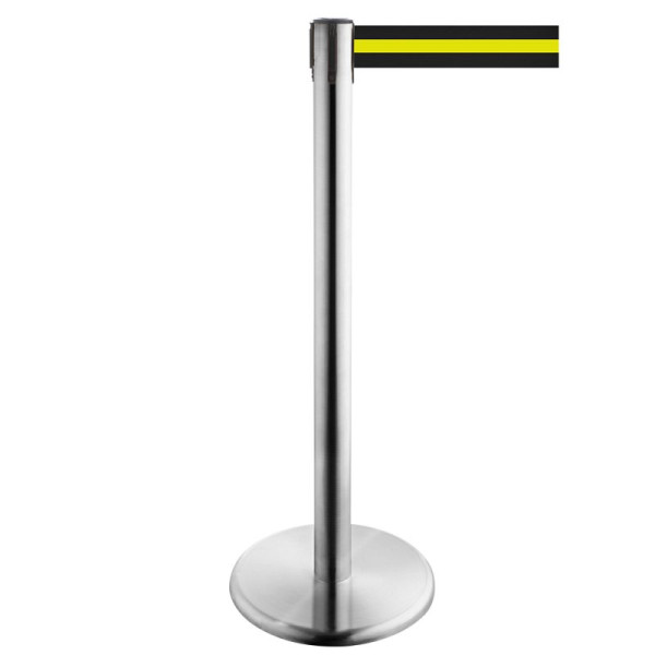 Stein HGS Personenleitsystem -P-LINE Future-, Edelstahl, schwarz/gelb/schwarz waagerecht (gestreift), mit Sicherheitsverschluss (selbstlösend), 12798-0503