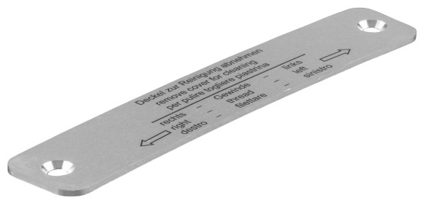 REMS Verschlussdeckel, Maße (LxBxH): 120 x 20 x 2 mm, 771007