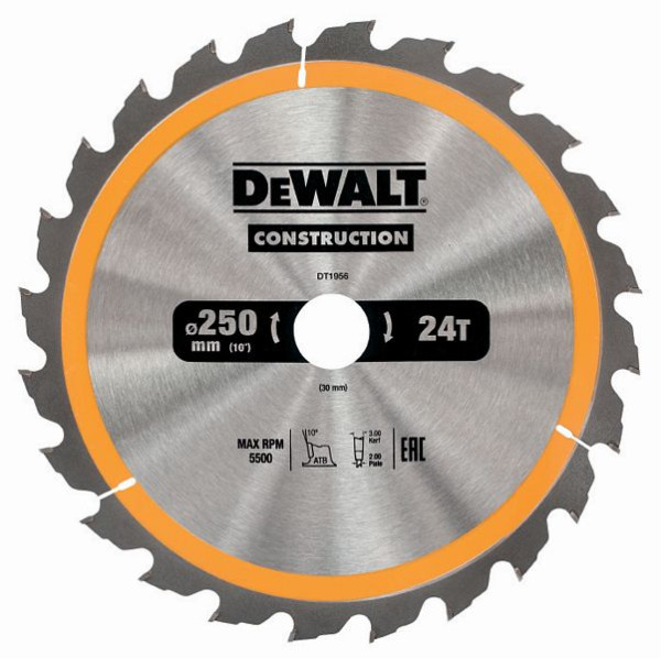 DeWalt Kreissägeblatt stationär 250/30mm 24WZ, DT1956-QZ