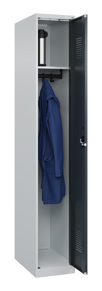 C+P Spind Evolo PLUS, 1 Abteil, 1850x300x500mm, 7035/7016, Verschluss Zylinderschloss, Ablageböden 1, 049000-10 S10039