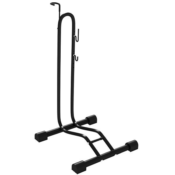 SPORTNOW Fahrradständer, vertikal/horizontal, für 24-29", 700c, 41 x 41 x 76-121cm, Stahl, Schwarz, AA0-095V00BK