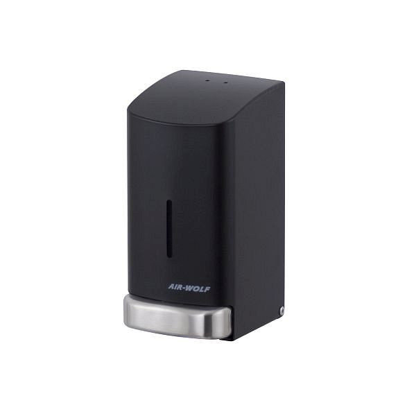 Air Wolf Seifenspender, Serie Alpha, H x B x T: 208 x 102 x 124 mm, Edelstahl mattschwarz, 20-694