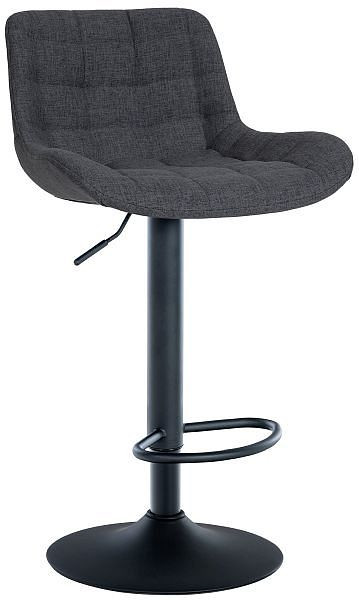 CLP Barhocker Tover Stoff, schwarz, 321052, 4251756480301