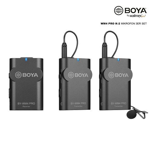 Walimex pro Boya WM4 Pro K-2 Mikrofon 3er Set, 1022921