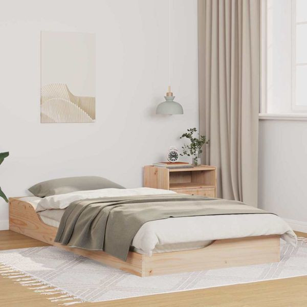 vidaXL Bodenbettgestell Braun 80 x 200 cm Massivholz Kiefer, 873391