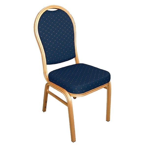 Bolero Bankettstühle mit runder Lehne blau (4er Pack) (4 Stück), U526